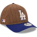 epci-curbata-maro-reglabila-9twenty-a-frame-wool-pinstripe-de-los-angeles-dodgers-mlb-de-new-era