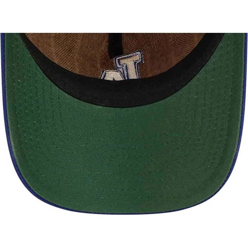 cappellino-curvo-marrone-e-blu-regolabile-9twenty-a-frame-wool-pinstripe-dei-los-angeles-dodgers-mlb-di-new-era