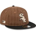 regulowana-brazowo-czarna-czapka-z-daszkiem-9fifty-retro-crown-wool-pinstripe-chicago-white-sox-mlb-firmy-new-era