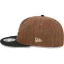 cappello-piatto-marrone-e-nero-regolabile-9fifty-retro-crown-wool-pinstripe-dei-chicago-white-sox-mlb-di-new-era