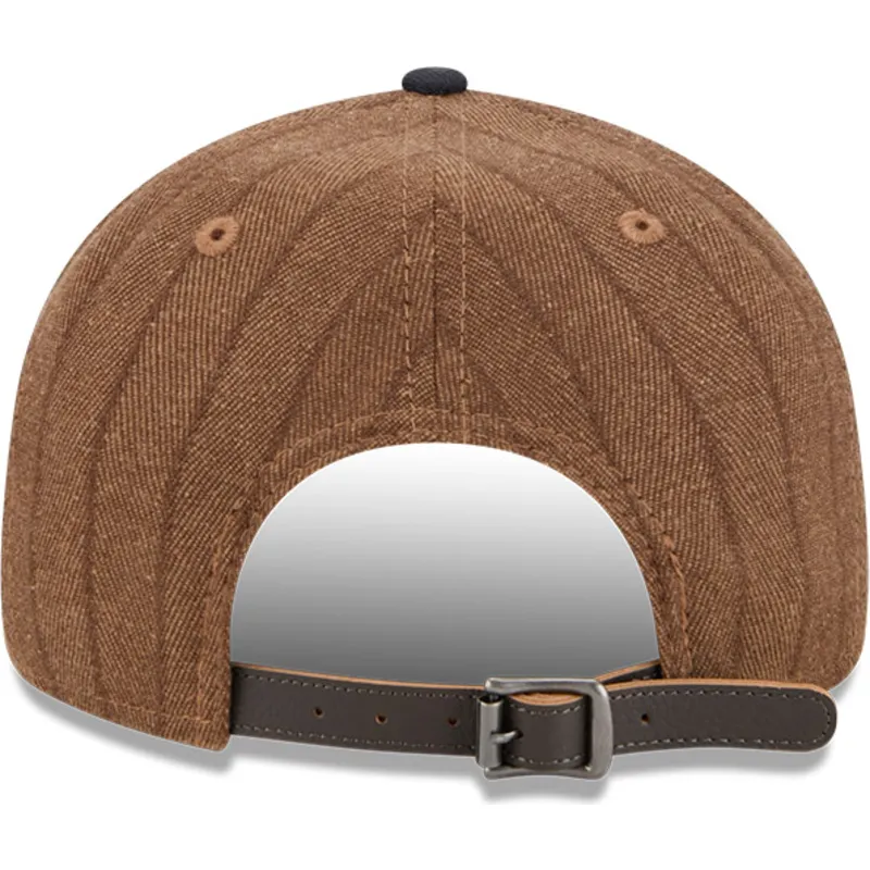 cappello-piatto-marrone-e-nero-regolabile-9fifty-retro-crown-wool-pinstripe-dei-chicago-white-sox-mlb-di-new-era