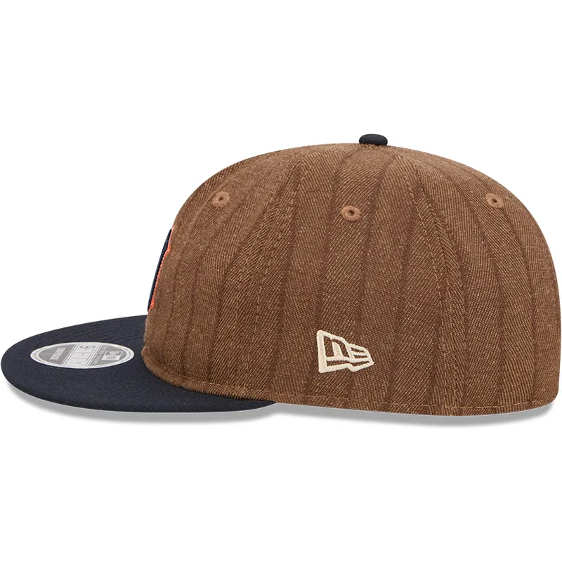 cap-plata-brown-adjustable-strap-9fifty-retro-crown-wool-pinstripe-de-detroit-tigers-mlb-de-new-era cap-plata-brown-adjustable-strap-9fifty-retro-crown-wool-pinstripe-de-detroit-tigers-mlb-de-new-era