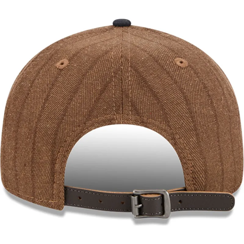 cap-plata-brown-adjustable-strap-9fifty-retro-crown-wool-pinstripe-de-detroit-tigers-mlb-de-new-era cap-plata-brown-adjustable-strap-9fifty-retro-crown-wool-pinstripe-de-detroit-tigers-mlb-de-new-era