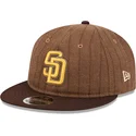 new-era-flat-brim-9fifty-retro-crown-wool-pinstripe-san-diego-padres-mlb-brown-adjustable-cap