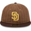 san-diego-padres-mlb-new-era-9fifty-retro-crown-ull-pinstripe-brun-justerbar-flat-keps