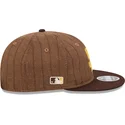 san-diego-padres-mlb-9fifty-retro-crown-wool-pinstripe-verstellbare-braune-flat-cap-von-new-era