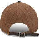 casquette-courbee-marron-et-bleue-marine-ajustable-9twenty-a-frame-wool-pinstripe-atlanta-braves-mlb-new-era