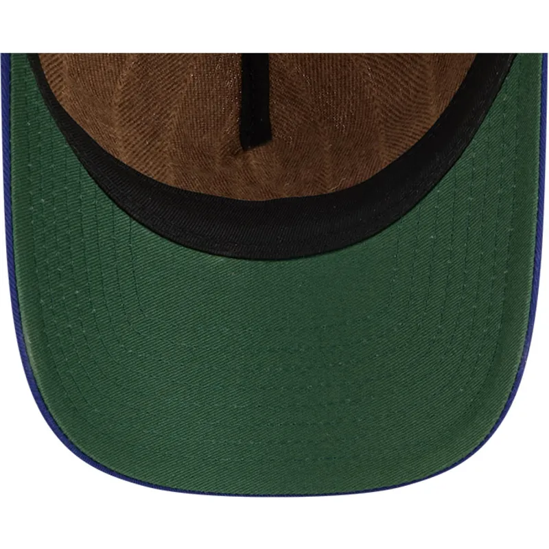 cappellino-curvo-marrone-e-blu-navy-regolabile-9twenty-a-frame-wool-pinstripe-dei-detroit-tigers-mlb-di-new-era