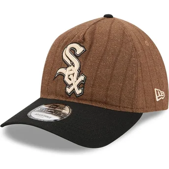 Cap curbată brown adjustable strap 9TWENTY A Frame Wool Pinstripe de Chicago White Sox MLB de New Era