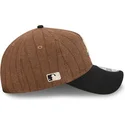cappellino-curvo-marrone-e-nero-regolabile-9twenty-a-frame-wool-pinstripe-dei-chicago-white-sox-mlb-di-new-era