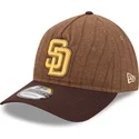 epci-curbata-maro-reglabila-9twenty-a-frame-wool-pinstripe-de-san-diego-padres-mlb-de-new-era
