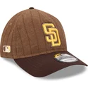 san-diego-padres-mlb-new-era-9twenty-a-frame-justerbar-brun-kurvkeps-i-ull-med-kritstrecksrander