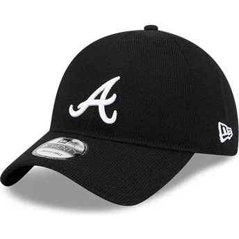 New Era Curved Brim 9TWENTY Merino Wool Atlanta Braves MLB Black Adjustable Cap