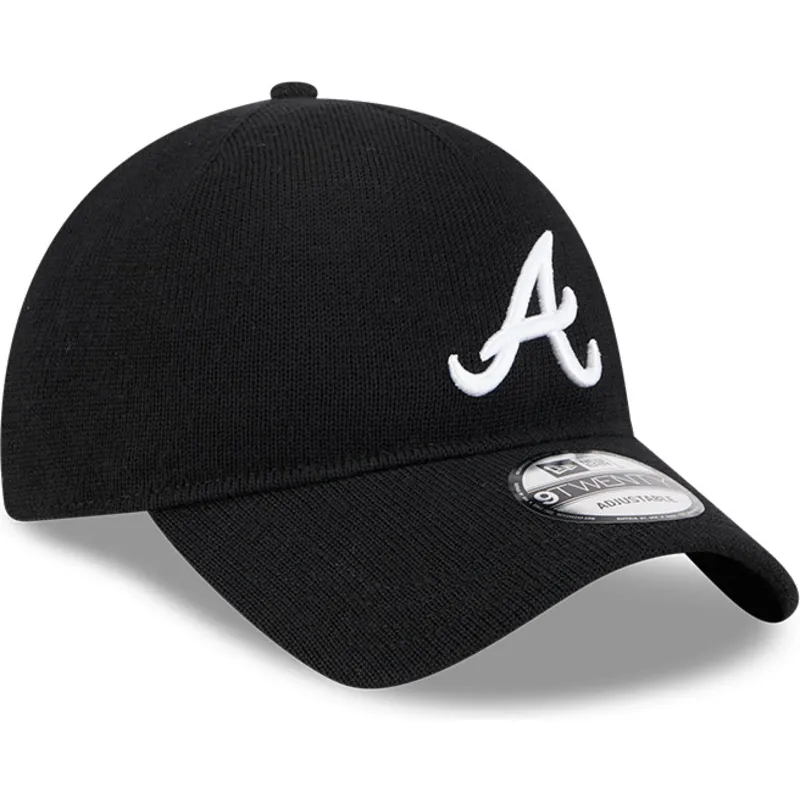 svart-bojd-justerbar-keps-9twenty-merino-wool-fran-atlanta-braves-mlb-av-new-era
