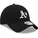 new-era-curved-brim-9twenty-merino-wool-oakland-athletics-mlb-black-adjustable-cap