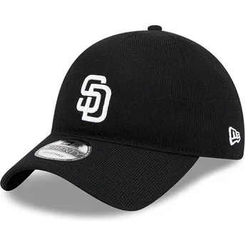 New Era Curved Brim 9TWENTY Merino Wool San Diego Padres MLB Black Adjustable Cap