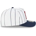 cappellino-curvo-bianco-e-blu-navy-snapback-9fifty-a-frame-satin-pinstripe-dei-boston-red-sox-mlb-di-new-era