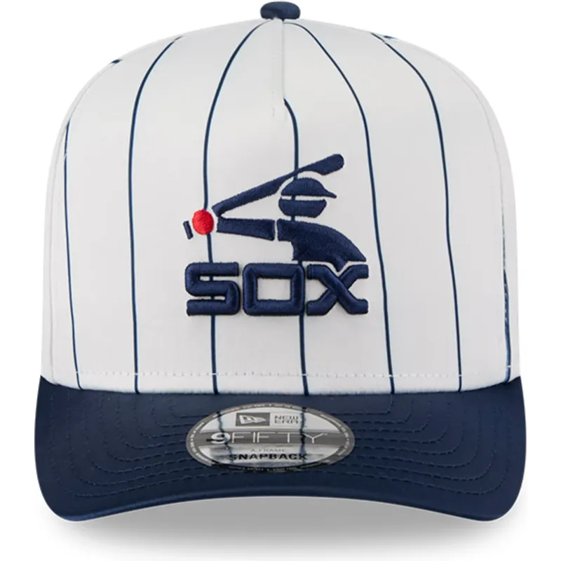biala-i-granatowa-zakrzywiona-czapka-snapback-9fifty-a-frame-satin-pinstripe-chicago-white-sox-mlb-new-era