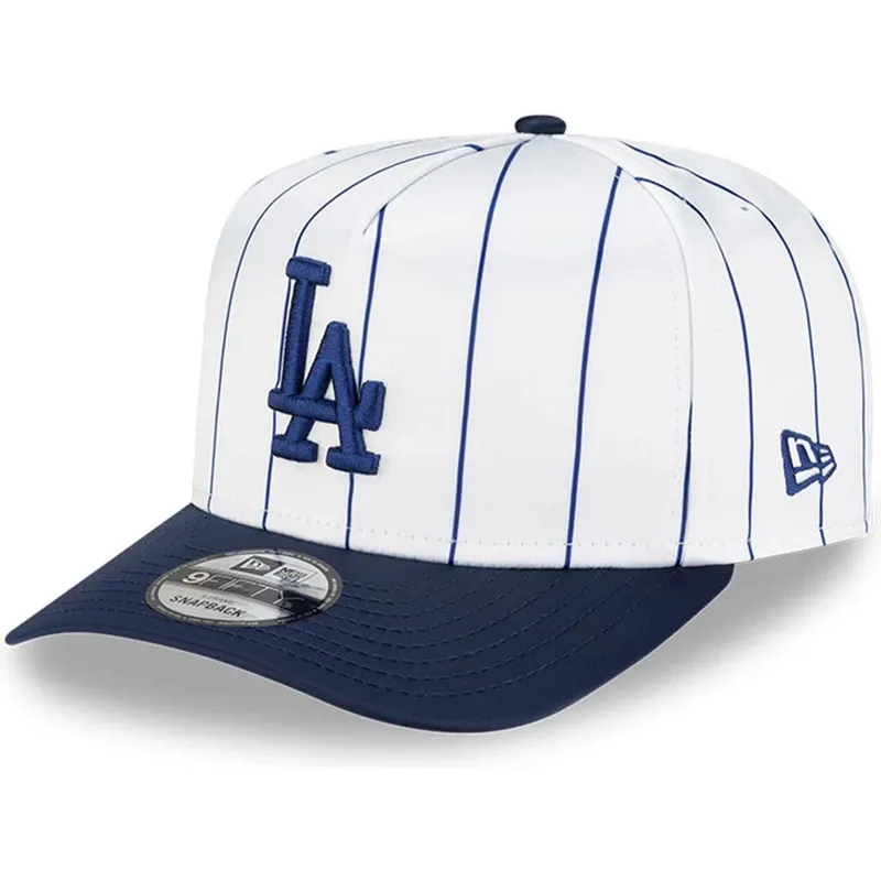 los-angeles-dodgers-mlb-new-era-9fifty-a-frame-satin-pinstripe-snapback-weiss-blaue-kappe