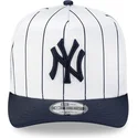 new-era-curved-brim-9fifty-a-frame-satin-pinstripe-new-york-yankees-mlb-white-and-navy-blue-snapback-cap