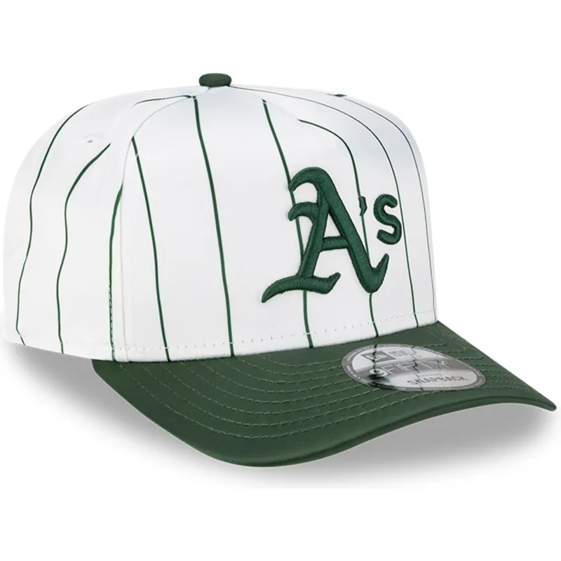 epci-curbata-alb-snapback-9fifty-a-frame-satin-pinstripe-de-oakland-athletics-mlb-de-new-era