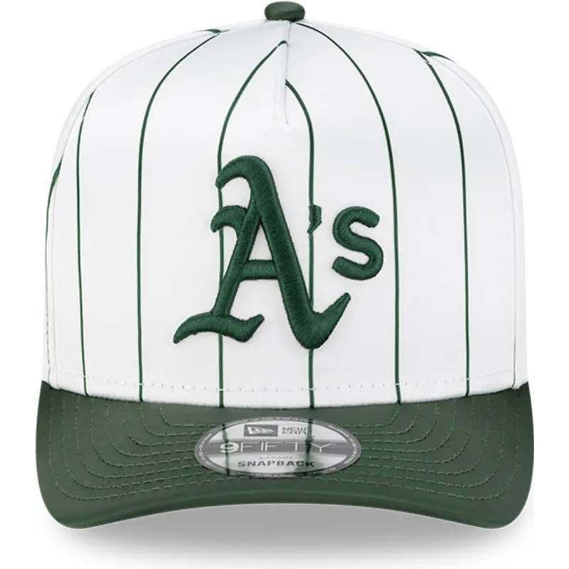 epci-curbata-alb-snapback-9fifty-a-frame-satin-pinstripe-de-oakland-athletics-mlb-de-new-era