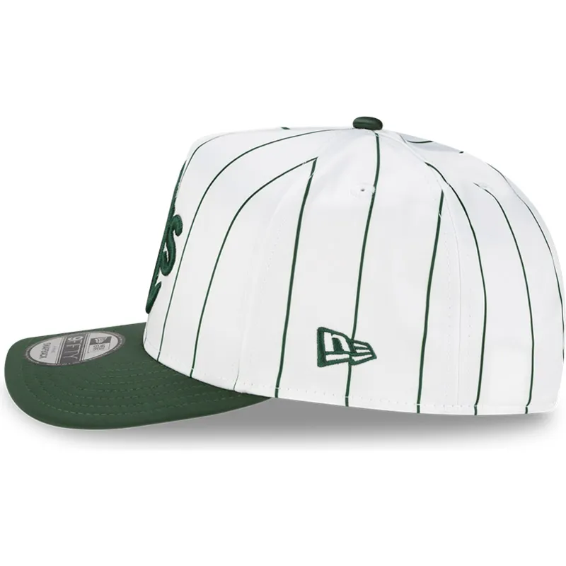 epci-curbata-alb-snapback-9fifty-a-frame-satin-pinstripe-de-oakland-athletics-mlb-de-new-era