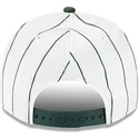 new-era-curved-brim-9fifty-a-frame-satin-pinstripe-oakland-athletics-mlb-white-and-green-snapback-cap