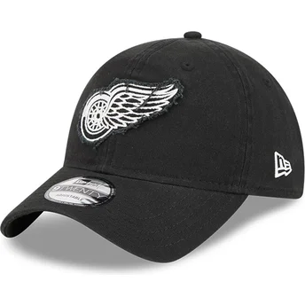 Șepci curbată negru bandă reglabilă 9TWENTY Stamp de Detroit Red Wings NHL de New Era