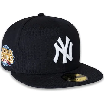 Casquette plate bleue marine ajustée 59FIFTY World Series 2009 Side Patch New York Yankees MLB New Era
