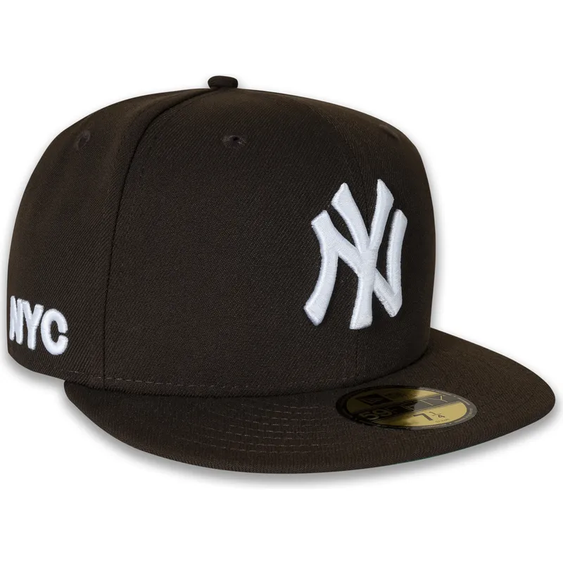 brun-platt-keps-justerad-59fifty-nyc-side-fran-new-york-yankees-mlb-av-new-era