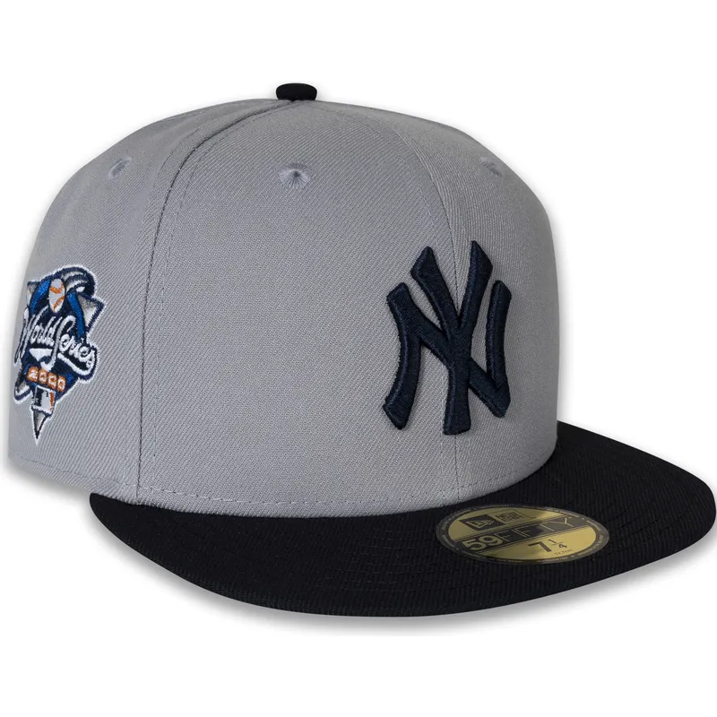 plaska-czapka-szaro-granatowa-dopasowana-59fifty-world-series-2000-side-patch-new-york-yankees-mlb-new-era