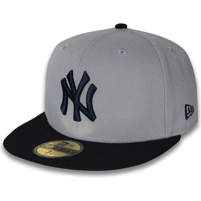 berretto-piatto-grigio-e-blu-navy-regolabile-59fifty-world-series-2000-side-patch-dei-new-york-yankees-mlb-di-new-era