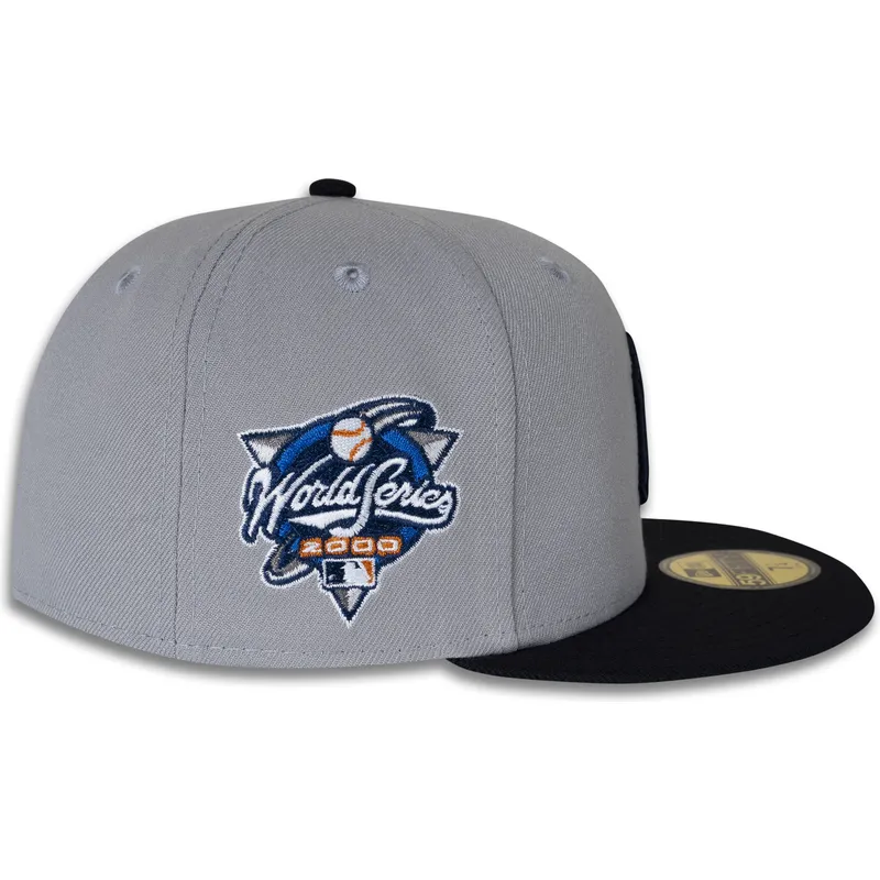 berretto-piatto-grigio-e-blu-navy-regolabile-59fifty-world-series-2000-side-patch-dei-new-york-yankees-mlb-di-new-era
