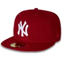 cappello-piatto-rosso-regolabile-59fifty-side-dominican-republic-dei-new-york-yankees-mlb-di-new-era