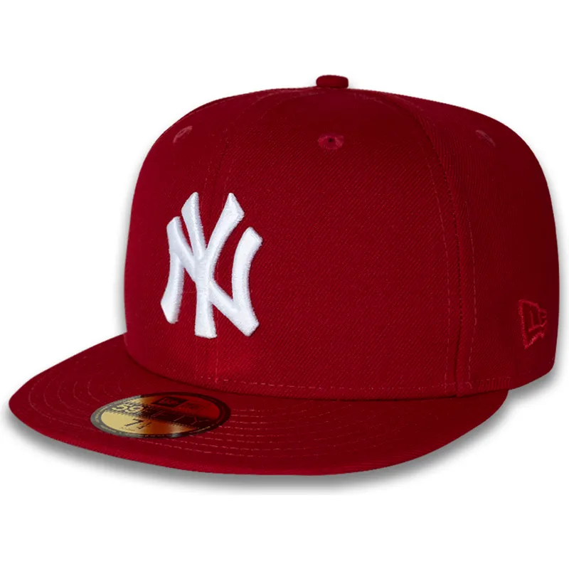 cappello-piatto-rosso-regolabile-59fifty-side-dominican-republic-dei-new-york-yankees-mlb-di-new-era
