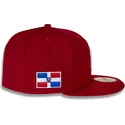 cappello-piatto-rosso-regolabile-59fifty-side-dominican-republic-dei-new-york-yankees-mlb-di-new-era