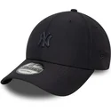 casquette-courbee-bleue-marine-ajustable-9forty-pin-new-york-yankees-mlb-new-era