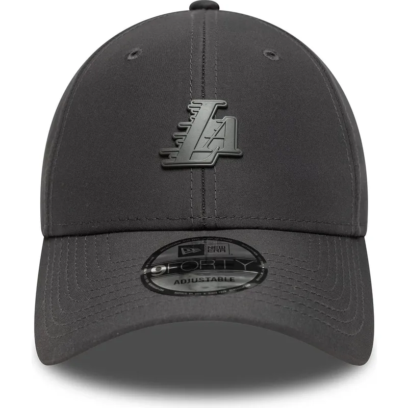 cappellino-grigio-regolabile-9forty-con-visiera-curva-e-spilla-dei-los-angeles-lakers-nba-di-new-era