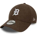 casquette-courbee-marron-snapback-9forty-melton-wool-detroit-tigers-mlb-new-era