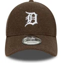 casquette-courbee-marron-snapback-9forty-melton-wool-detroit-tigers-mlb-new-era