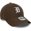 casquette-courbee-marron-snapback-9forty-melton-wool-detroit-tigers-mlb-new-era