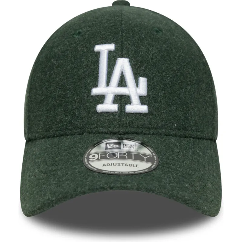 los-angeles-dodgers-mlb-9forty-melton-wool-grune-snapback-kappe-mit-gebogenem-schirm-von-new-era