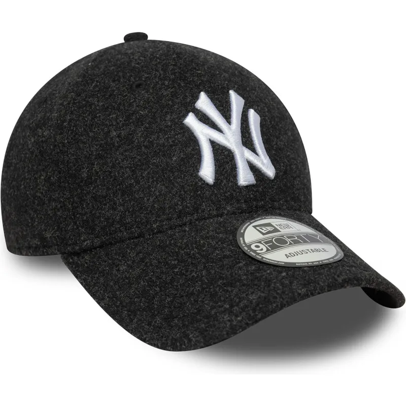 cappellino-curvo-nero-snapback-9forty-melton-wool-dei-new-york-yankees-mlb-di-new-era
