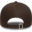 casquette-courbee-marron-ajustable-9forty-outline-los-angeles-dodgers-mlb-new-era