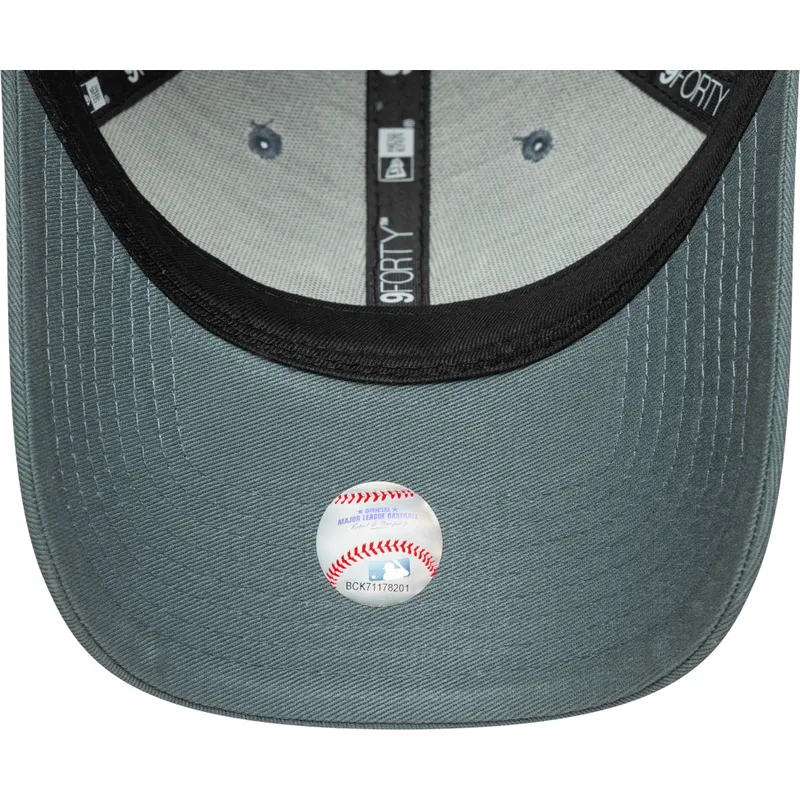 cappellino-grigio-curvo-regolabile-con-logo-grigio-9forty-league-essential-dei-new-york-yankees-mlb-di-new-era