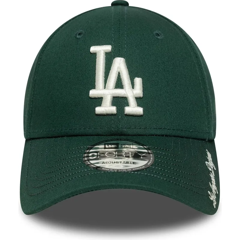 grune-verstellbare-9forty-visor-script-kappe-der-los-angeles-dodgers-mlb-von-new-era
