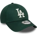 cappellino-curvo-verde-regolabile-9forty-visor-script-dei-los-angeles-dodgers-mlb-di-new-era