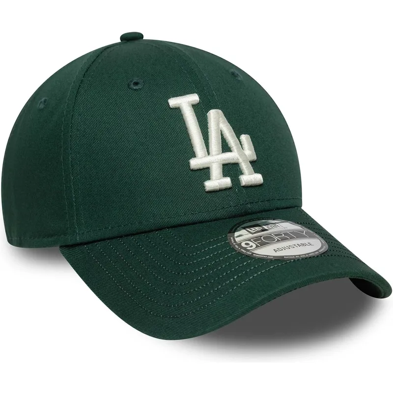 grune-verstellbare-9forty-visor-script-kappe-der-los-angeles-dodgers-mlb-von-new-era