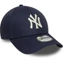 marinbla-bojd-keps-justerbar-9forty-visor-script-new-york-yankees-mlb-fran-new-era